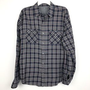 Vince || Men Button front plaid shirt Size L